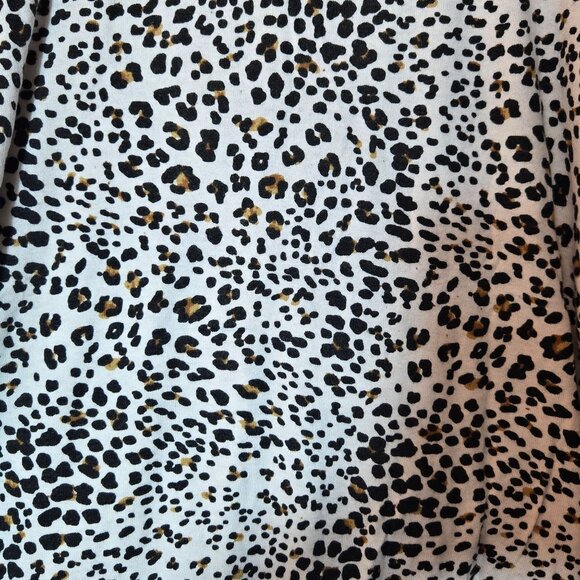 Sanctuary Curve XOXO Leopard Print Wrap Sweater 3X White Pullover Casual NWT - Picture 9 of 12